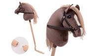Holly Horse Hobby paard deluxe met korte stok ca. 80 cm - thumbnail
