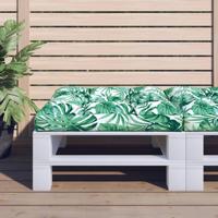 VidaXL Palletkussen bladpatroon 70x70x12 cm - thumbnail