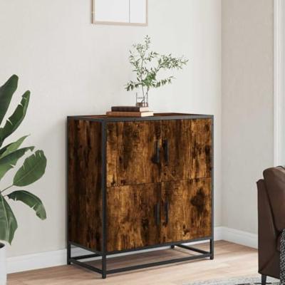 Dressoir 68x35x76 cm bewerkt hout gerookt eikenkleurig
