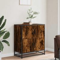 Dressoir 68x35x76 cm bewerkt hout gerookt eikenkleurig - thumbnail