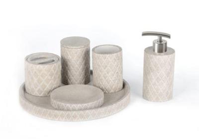 Accessoires Set Ideavit Idea.Isy Rond Beton Licht Grijs