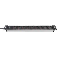 Brennenstuhl 1390007009 Alu-Line 19" PDU | Stekkerdoos Server | 16A met 9x Type F Stopcontacten | 2 meter - thumbnail
