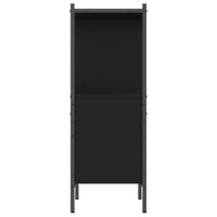 Boekenkast 72x28x77,5 cm bewerkt hout zwart - thumbnail