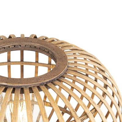 QAZQA Oosterse tripod vloerlamp bamboe - Amira QAZQA Oosterse tripod vloerlamp bamboe - Amira