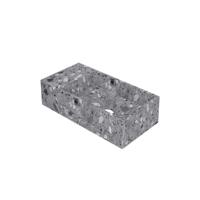 Fontein INK Versus 36x18x9cm Composiet Links Zonder Kraangat Mat Grijs Terrazzo - thumbnail