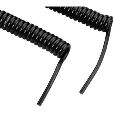 Monacor 0060190 Microfonspiraalkabel Zwart 1 stuk(s)