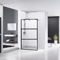 Douchewand Van Rijn ST04 Helder Glas 8 mm Aluminium Profiel Zwart 100x200 cm van Rijn - thumbnail