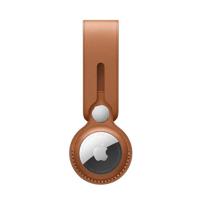 Apple AirTag accessoire leren hanger (Bruin) - thumbnail