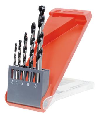 kwb 044300 Chroom-Molybdeen-staal Beton-spiraalboren set 5-delig 3 mm, 4 mm, 5 mm, 6 mm, 8 mm Cilinderschacht 1 set(s)