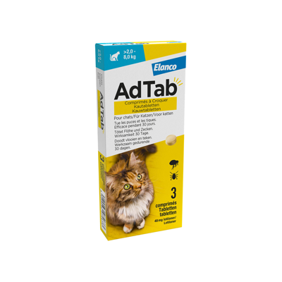 ADTAB KAUWTABLET KAT 2-8 KG 3 TBL