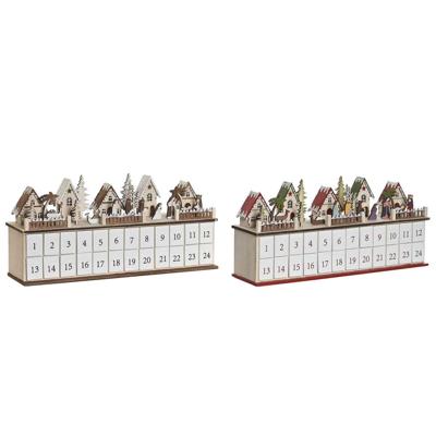 Adventkalender DKD Home Decor Hout 45 x 11 x 23 cm (2 Stuks)