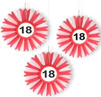 Honeycomb waaier verkeersbord 18 jaar - thumbnail