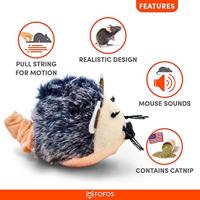 FOFOS SHAKING MUIS MET GELUID GRIJS 12X6X6 CM - thumbnail