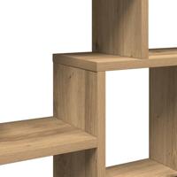 Wandschap 85x16x52,5 cm bewerkt hout artisanaal eikenkleurig - thumbnail