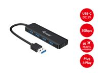 Equip 4-Port-USB-3.2 Gen 1-Hub und Adapter für USB-C USB-C (USB 3.2 Gen 2) multiport hub 5 poorten Zwart - thumbnail