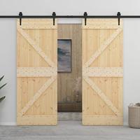 Deur 80x210 cm massief grenenhout - thumbnail