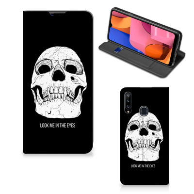 Mobiel BookCase Samsung Galaxy A20s Skull Eyes Mobiel BookCase Samsung Galaxy A20s Skull Eyes