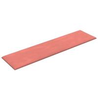 Wandpanelen 12 st 1,08 m 60x15 cm fluweel roze - thumbnail
