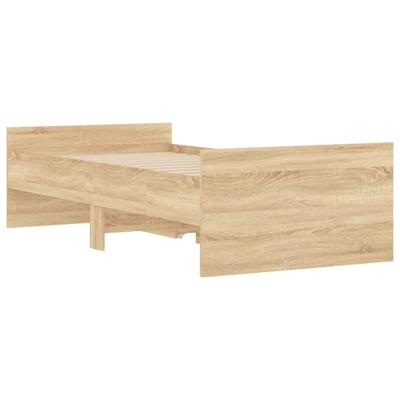 Bedframe met lades sonoma eikenkleurig 90x190 cm - thumbnail