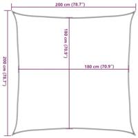 Zonnescherm HDPE vierkant 2x2 m beige - thumbnail
