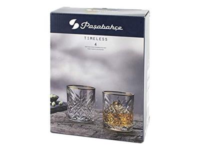 Pasabahce Tumbler met gouden rand Timeless 35.5 cl - Transparant Goud - Luxe drinkglas voor stijlvolle gelegenheden Pasabahce Tumbler met gouden rand Timeless 35.5 cl - Transparant Goud - Luxe drinkglas voor stijlvolle gelegenheden