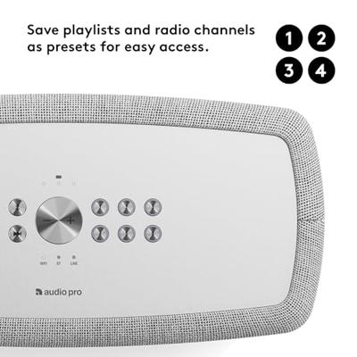 Audio Pro A15 Draagbare Smart Multiroom Wifi speaker Grijs
