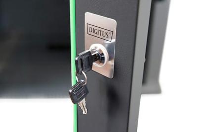 Digitus DN-19 07U-6/6-SW 19inch-wandkast (b x h x d) 600 x 420 x 600 mm 7 HE Zwart, Zwart (RAL 9005)