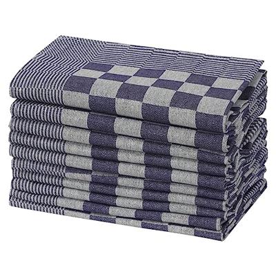 VidaXL Keukendoeken 50 st 50x70 cm katoen blauw en wit - thumbnail