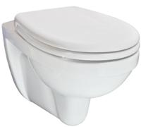 Xellanz Trevi wandcloset verkort Kiwa met Menir toiletzitting softclose en quick release glans wit 32.3484 - thumbnail