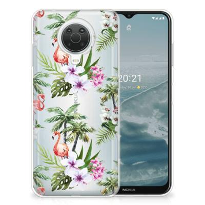 Nokia G20 | G10 | TPU Hoesje | Flamingo Palms