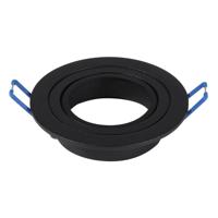 Miro - LED Inbouwspot - Kantelbaar armatuur - Diameter 93mm - GU10 Fitting incl. lamphouder - Rond - IP20 voor binnen - Zwart - thumbnail