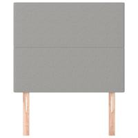 Hoofdborden 2 st 80x5x78/88 cm stof lichtgrijs - thumbnail