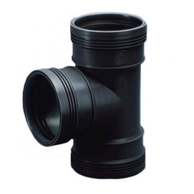 Wavin T-Stuk 88° Zwart 90mm - Duurzaam PP Copolymeer, Weer- & Hittebestendig, Eenvoudig te Installeren