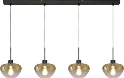 Masterlight 4-lichts hanglampGenua zwart met goud glas Ø 24cm - 2971-05-05-130-4-24