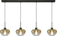Masterlight 4-lichts hanglampGenua zwart met goud glas Ø 24cm - 2971-05-05-130-4-24 - thumbnail