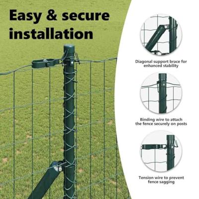 VidaXL Hek met paal groen 1,6 x 10 m staal en pvc