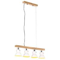 VidaXL Plafondlamp industrieel e27 mangohout wit - thumbnail