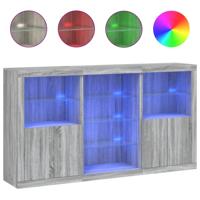 Dressoir met LED-verlichting 181,5x37x100 cm grijs sonoma eiken - thumbnail