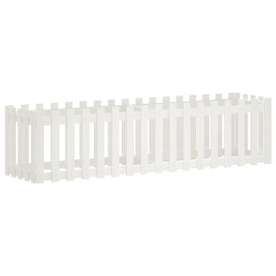 Plantenbak verhoogd hekontwerp 200x50x50 cm grenenhout wit Plantenbak verhoogd hekontwerp 200x50x50 cm grenenhout wit