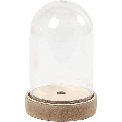 Creativ Company Stolp op houten voet, h: 12,5 cm, d 8 cm, 1 doos Creativ Company Stolp op houten voet, h: 12,5 cm, d 8 cm, 1 doos