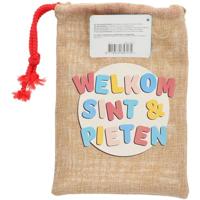 Folat BV Jute pepernootzakje welkom sint & pieten - thumbnail