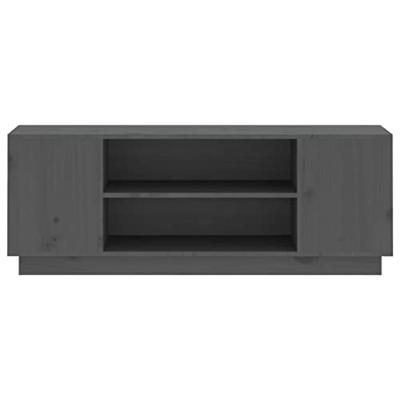 Tv-meubel 110x35x40,5 cm massief grenenhout grijs