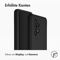 Accezz Liquid Silicone voor Samsung Galaxy A53 Telefoonhoesje Zwart - thumbnail