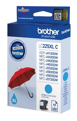 Brother Inktcartridge LC-225XLC Origineel Cyaan LC-225 XL C Brother Inktcartridge LC-225XLC Origineel Cyaan LC-225 XL C