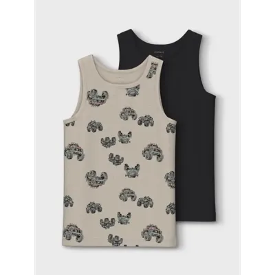 Name-it 2-Pack jongens hemden - &apos;&apos;Monster Truck&apos;&apos; - Katoenen jongens onderhemden - singlets