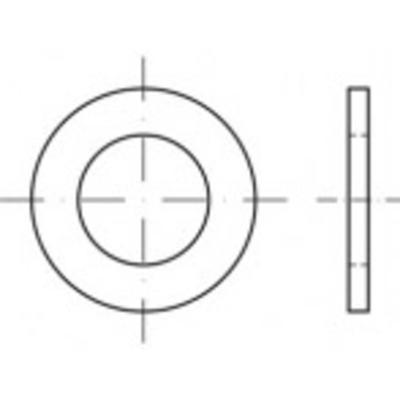 TOOLCRAFT Onderlegring Staal Galvanisch verzinkt 500 stuk(s) TO-5433852