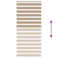 Zebra Blind 115x200 cm stofbreedte 110,9 cm polyester zandbruin - thumbnail