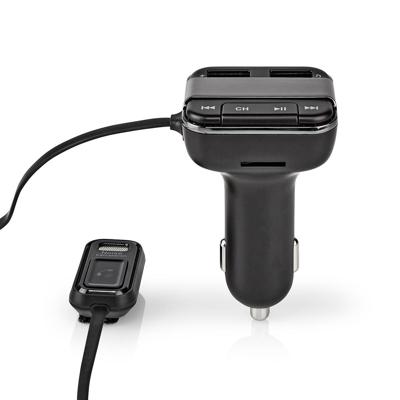 Nedis CATR123BK Fm-zender Voor In De Auto Bluetooth® Pro-microfoon Ruisonderdrukking Microsd-kaartopening Handsfree Bellen Spraakbediening 2x Usb - thumbnail