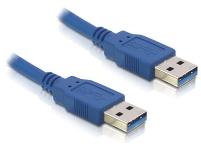 Delock 83121 USB-kabel USB 3.0 USB-A stekker, USB-A stekker 0.50 m Blauw Delock 83121 USB-kabel USB 3.0 USB-A stekker, USB-A stekker 0.50 m Blauw