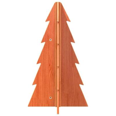 VidaXL Kerstdecoratie kerstboom 69,5 cm massief grenenhout wasbruin VidaXL Kerstdecoratie kerstboom 69,5 cm massief grenenhout wasbruin